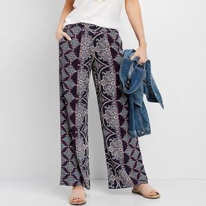 Boho Wide Leg Pull On Pant